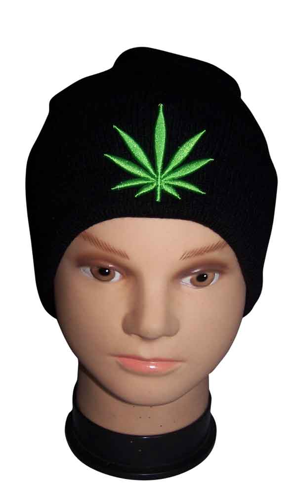 Marijuana Weed Cannabis Embroidered  Beanies Winter CAPS