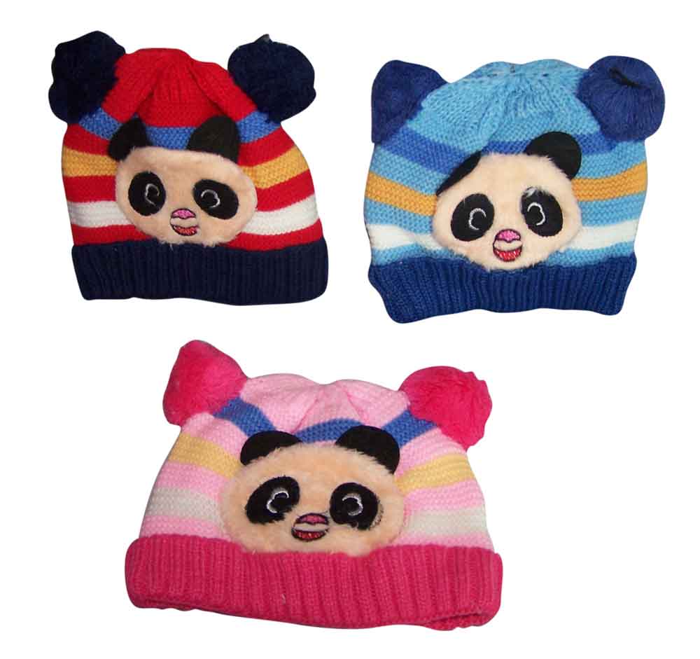''Panda'' Infants/Babies   Knitted Winter CAPS/Beanies