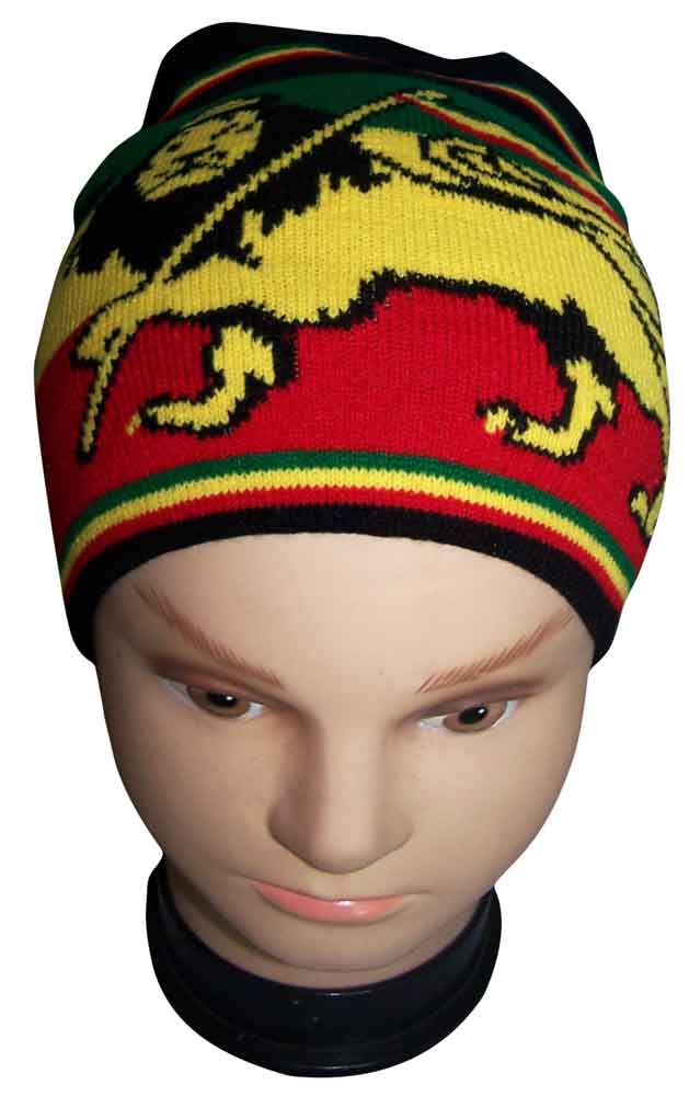 Reggae RASTA  Beanies Winter Caps - Lion Of Judah