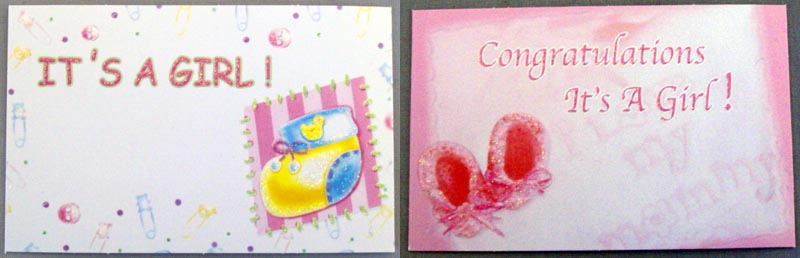 50Pc Pack GIFT Cards - It's A Girl (English)
