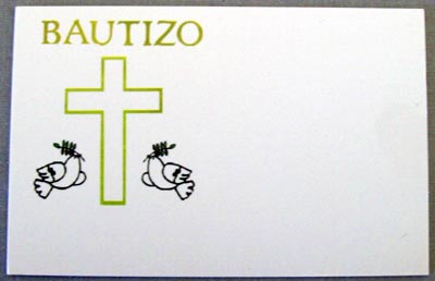 50Pc Pack GIFT Cards - Bautizo