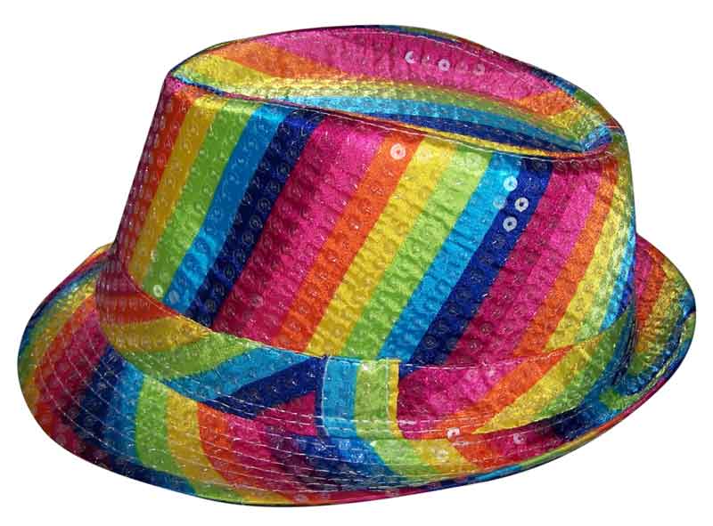 Fedora Trilby HATs For Adults - Rainbow Colors