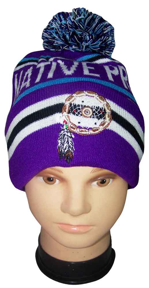 Native Pride Embroidered Beanies Winter Caps - DREAM CATCHER