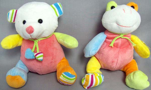 Plush Baby Rattles - 8'' Rainbow Baby ANIMALs