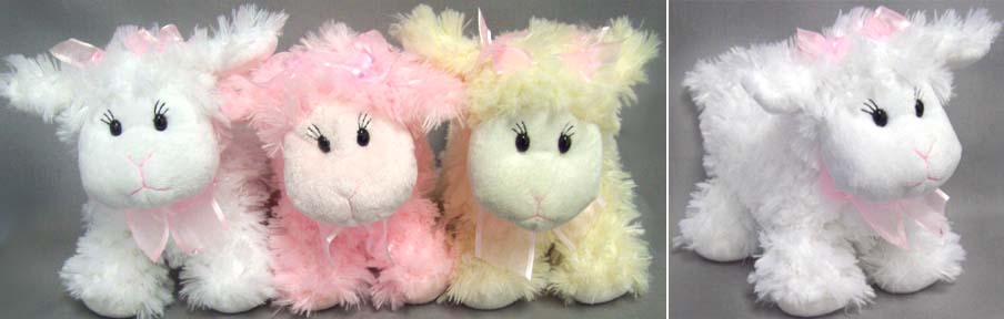 PLUSH Baby Rattles - 9.5'' Standing Sheep