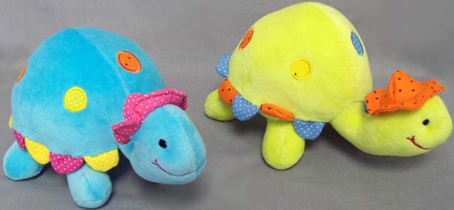 Baby Goods  PLUSH  Baby Rattles - 8'' Turtles
