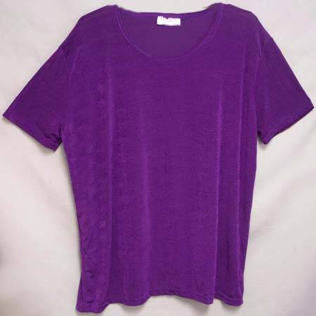 Womens SHORT Sleeves Stretch Tops - Solid Colors