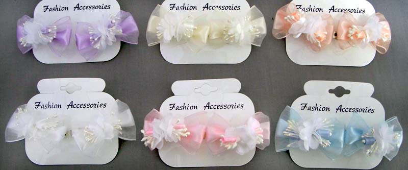 HAIR ACCESSORIES Girls 2Pc Mini HAIR Bows With French Barrettes