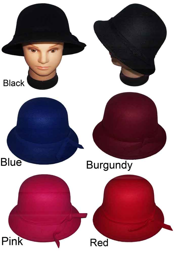 Fedora HATs  - Felt HATs -  Women's HATs - 6  Color Choice