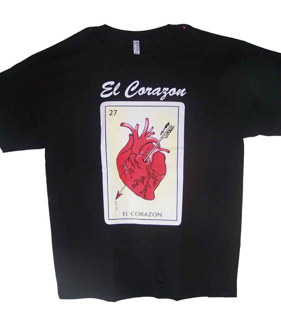 Lottery T-Shirts Loteria T-Shirts Mexican T-Shirts - El Corazon