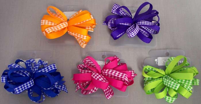 HAIR Accessories  Girls Fashion HAIR BOWs With French Barrettes