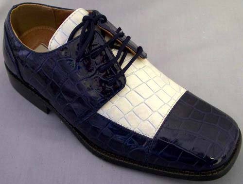 Boys DRESS Shoes - 2Tone Beige & Blue