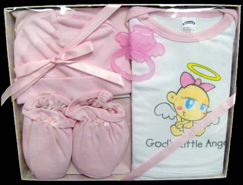 ''Super Baby''  Baby Gift Boxed Set - 4Pc Layette Set  ( # 80416/7)