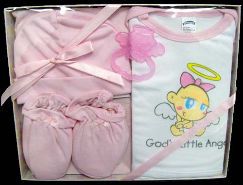 ''Super Baby''  Baby GIFT Boxed Set - 4Pc Layette Set  ( # 80416/7)