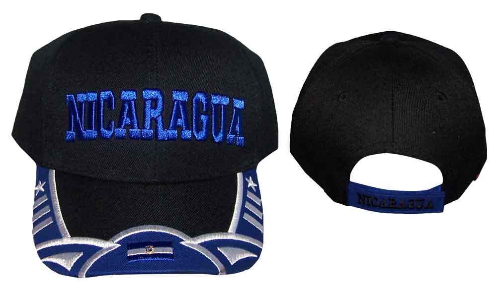 ''Nicaraqua'' Embroidered BASEBALL Caps