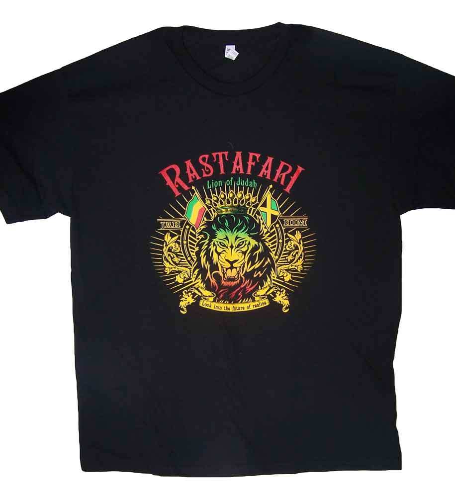 Rastafari Reggae Rasta Lion of Judah  Cotton T-Shirts