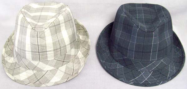 Fashion Fedora Hats - Men Hat  -  In Plaids