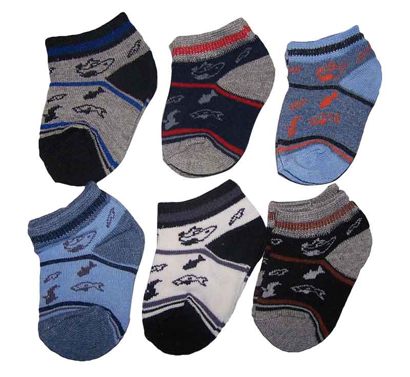 Baby Size SOCKS In Patterns Boy's - 0-3 months