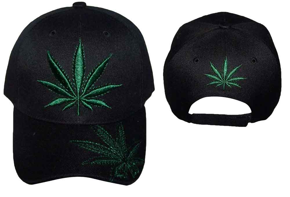 3 Leaf Weed Marijuana Embroidered BASEBALL Caps