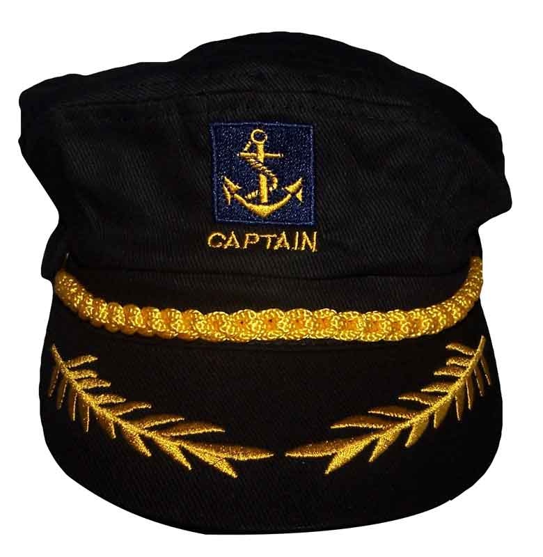 Captain's Sailor Nautical HATS Caps - Black Color