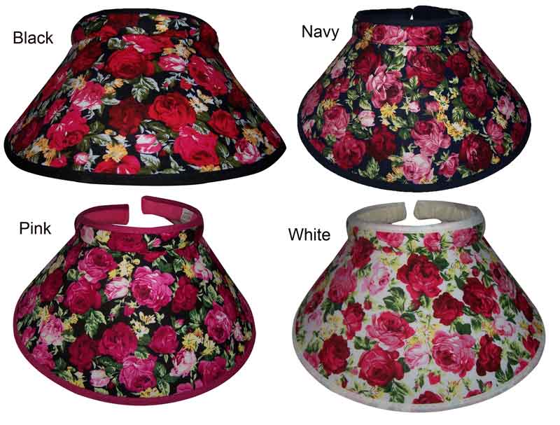 Women's Sun Visors  Visor HATS  - Roses Designs