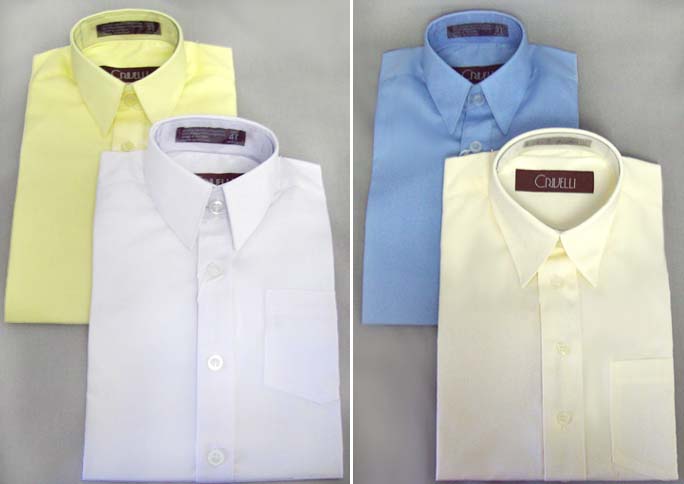 ''Crivelli'' Boys  Dress Shirts -  SHORT Slvs.  Sizes: 4 - 7 (i901)