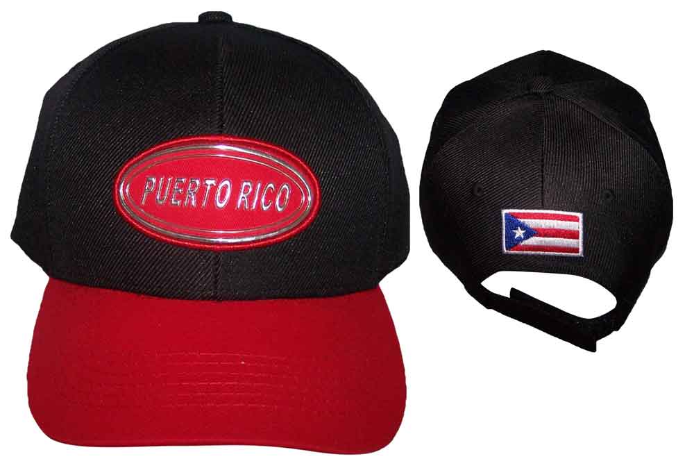 ''PUERTO RICO''  Embroidered 2 Tone BASEBALL CAPs