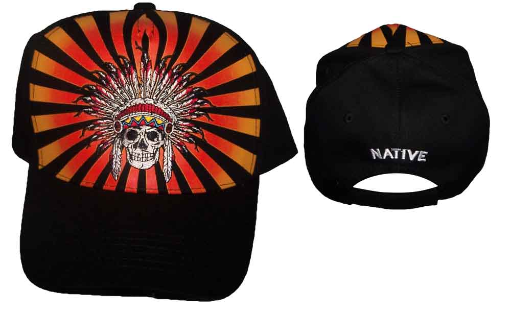 Skull Chief Native Pride BASEBALL Caps Screen Printed