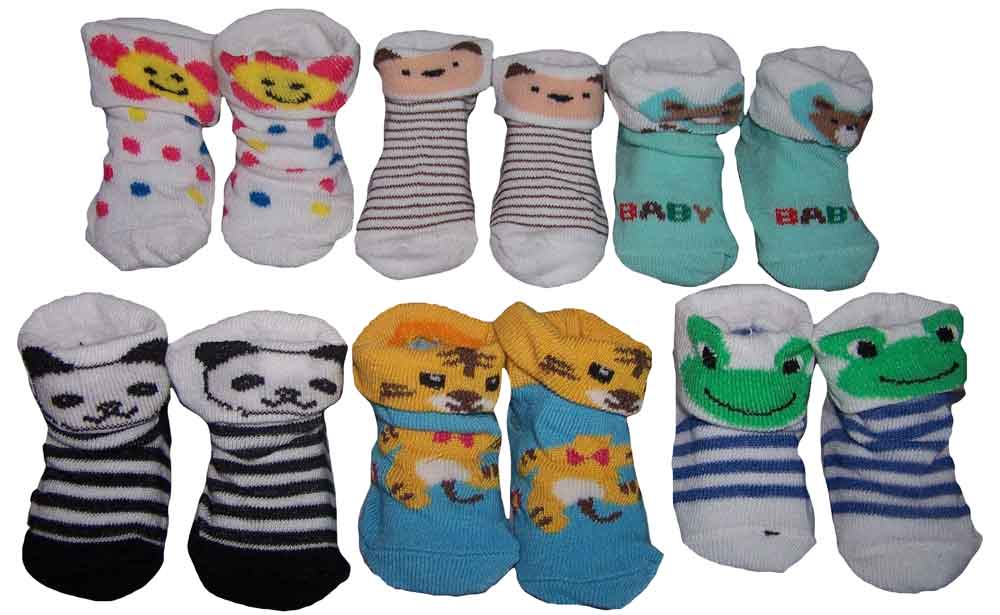 Baby NEW Born Size Socks In Patterns Boys NB