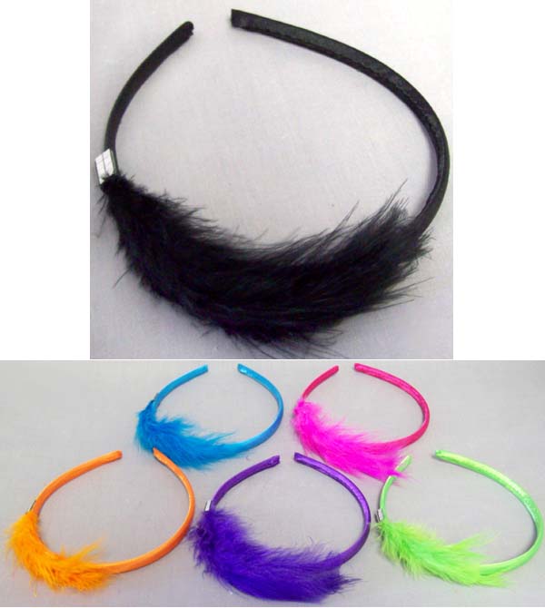 Girls HEADBANDs With Fur   ( # MH4409)