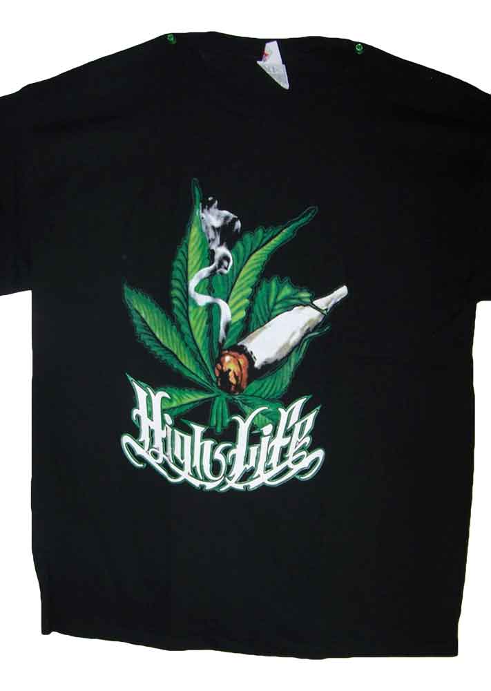 High Life  Marijuana Weed Pot Cannabis T Shirts