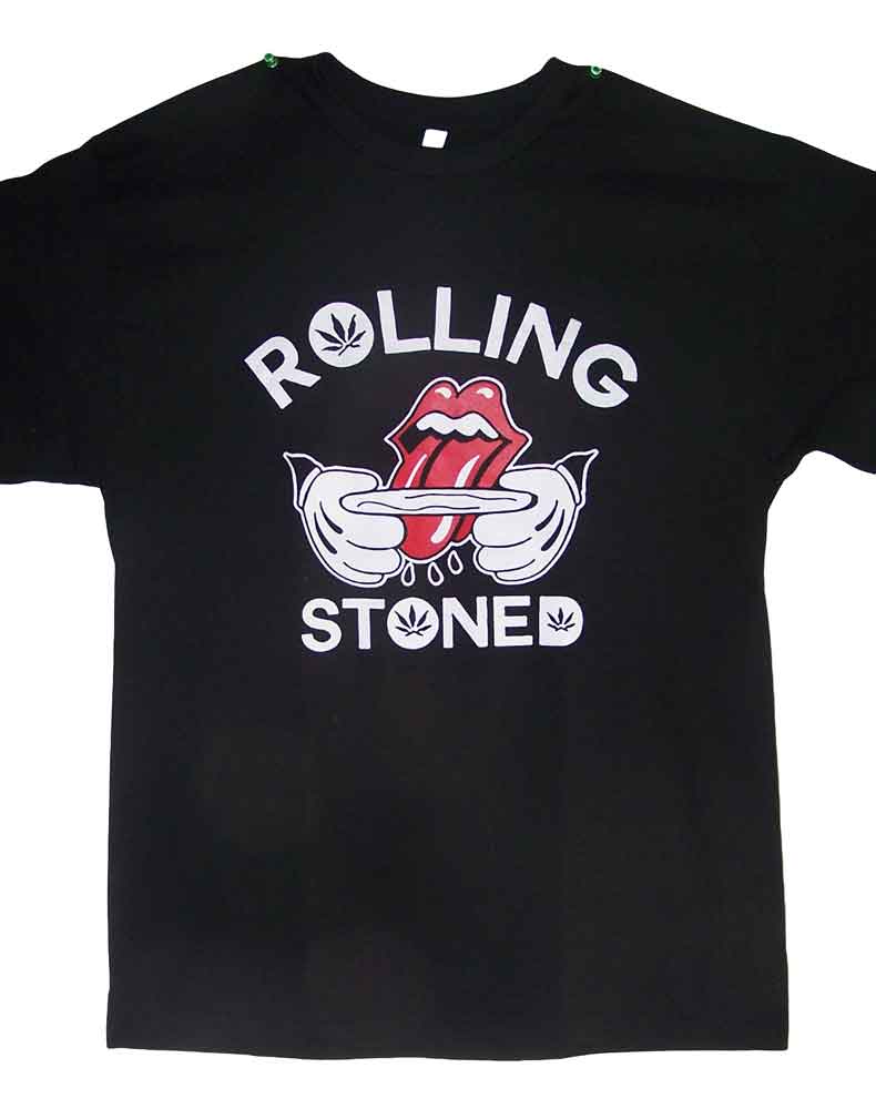 Marijuana Weed Urban Wear T-SHIRTs - Rolling Stoned - Red