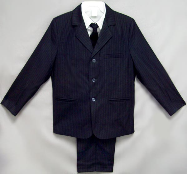 Boys 5Pc Pin-Striped DRESS  - Navy Color - Sizes: 16-18 ( # 132N)