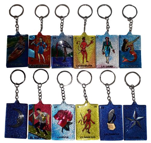 Loteria Mexican  Lottery Key Chains Key RINGs