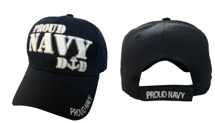 Proud Navy Military BASEBALL Caps Embroidered - Black Color