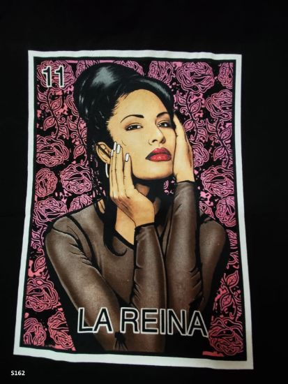 Selena La Reina  With Roses  Mexican  Screen Printed T-SHIRTS