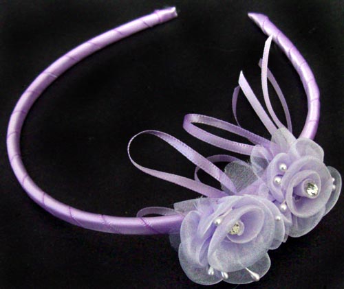 Girls HEADBAND With Rhinestones - Lavender