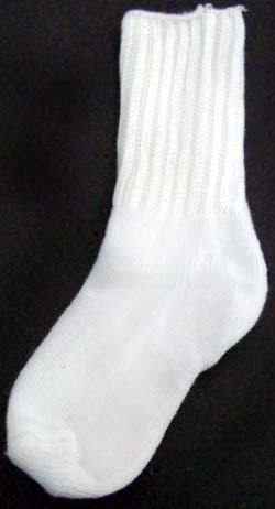 ''Maria Rosa'' Baby Size  Knitted SOCKS - All White (#Y-0315)