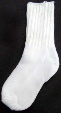 ''Maria Rosa'' BABY Size  Knitted SOCKS - All White (#Y-0315)