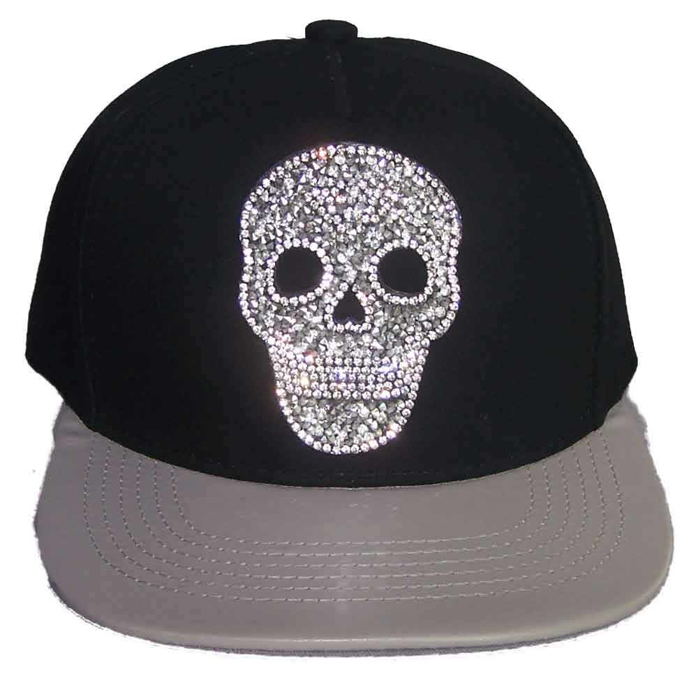 ''SKULL'' Rhinestones Baseball Caps