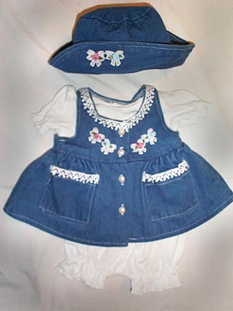 ''Mahalia'' 4Pc  Blue Denim Short Sleeves Dresses - Sizes: 6Mos-4T