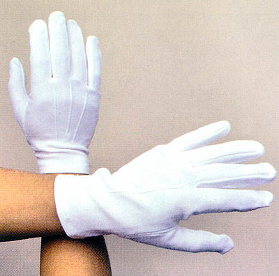 Mens Cotton Dress GLOVES   -   White Color Only  ( # TTN-853)