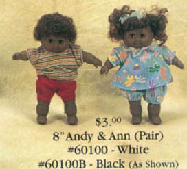 ''Ann  &  Andy'' Boys & Girls DOLLs - White DOLLs