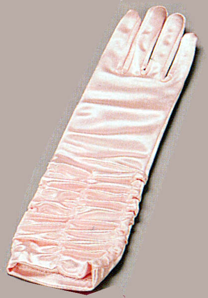 WIinkle SATIN Gloves  - For Girls. In Color . ( # 479G)