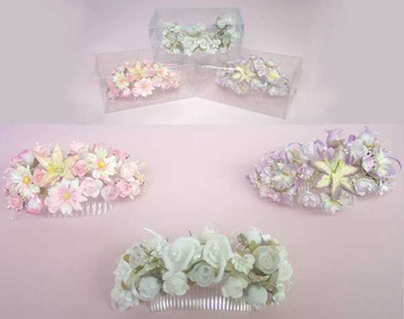 HAIR ACCESSORIES Floral  HAIRpieces  With  Comb  - Size: Large