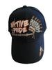Peace PIPE   & Head Dress Native Pride  Baseball Caps  - Navy