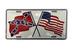 Rebel Battle Dixie FLAG & American FLAG Metal Licence Plates