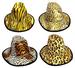 Cow Boys - Cow Girls Rodeo  WESTERN Style Hats - Animal Prints