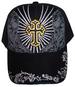 Christian  Baseball Caps EmbroideRED Cross & Rhinestones