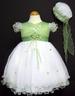 Girls Embroidered Pageant DRESS With Hat - Sage Color
